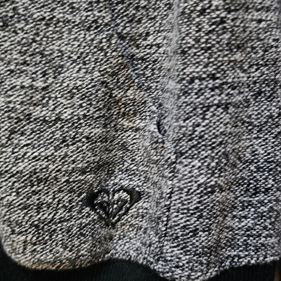 Roxy marble black and white zipper hoodie jacket - Picture 2 of 4